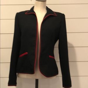 Studio 1 black blazer with red piping detail